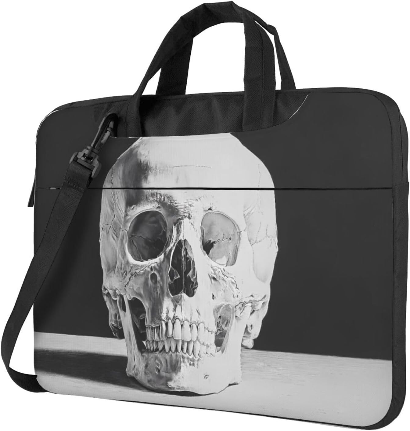 Laptop Bag with Unique White Skull Pattern Light and Easy To Carry for Business Trips Work and Study