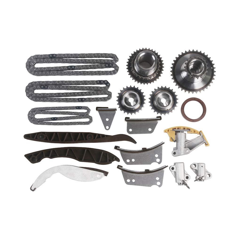 MPLUS Engine Timing Chain Kit Replace for 01-07 Hyundai D4CB H1 (H200) Box/Mini Bus H1/Starex MPV & 08-16 Hyundai D4CB i800 Bus iLoad Bus / 02-16 Kia D4CB Sorento MPV 2.5L CRDi