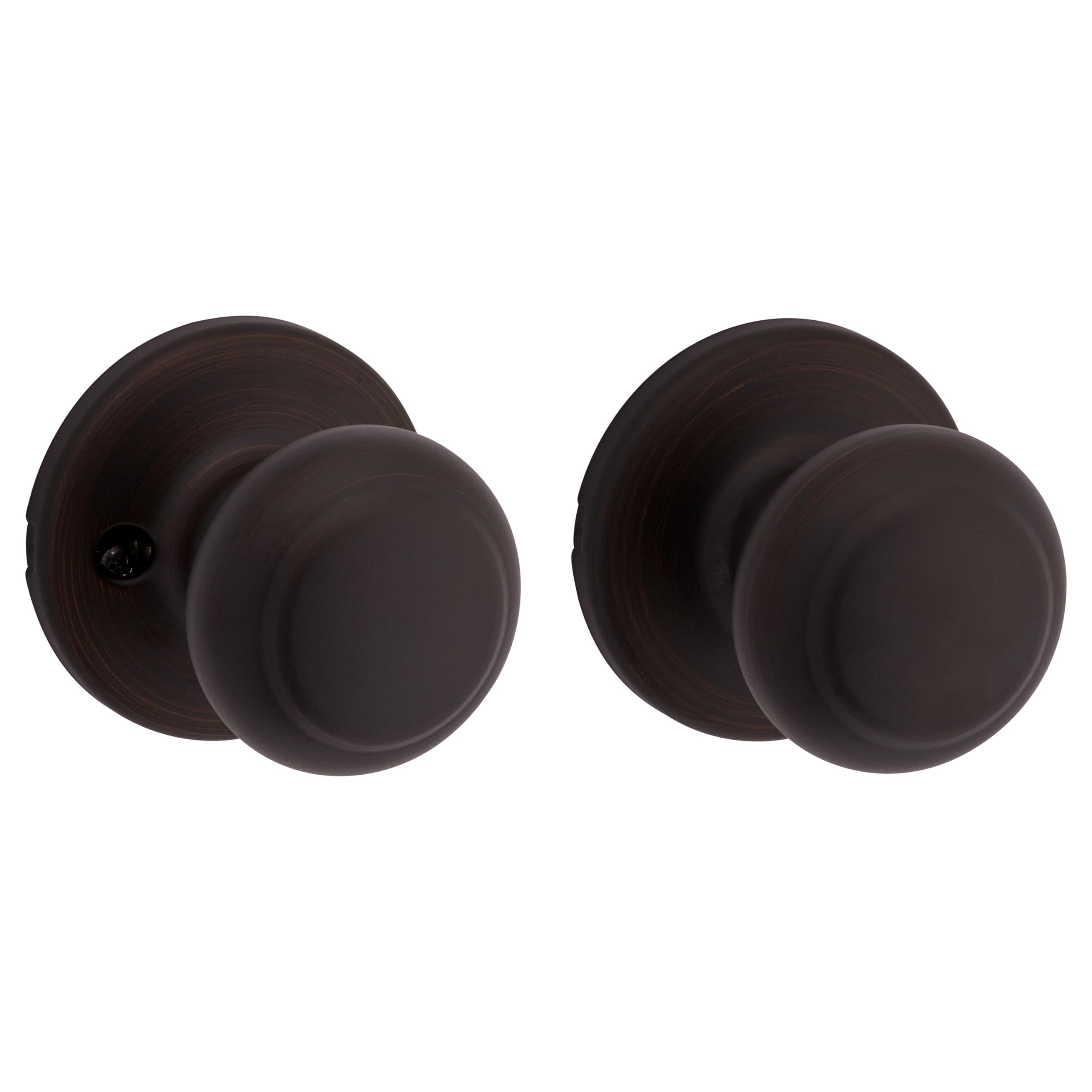 Kwikset Cove Door Knobs - Non-Locking Bronze -8