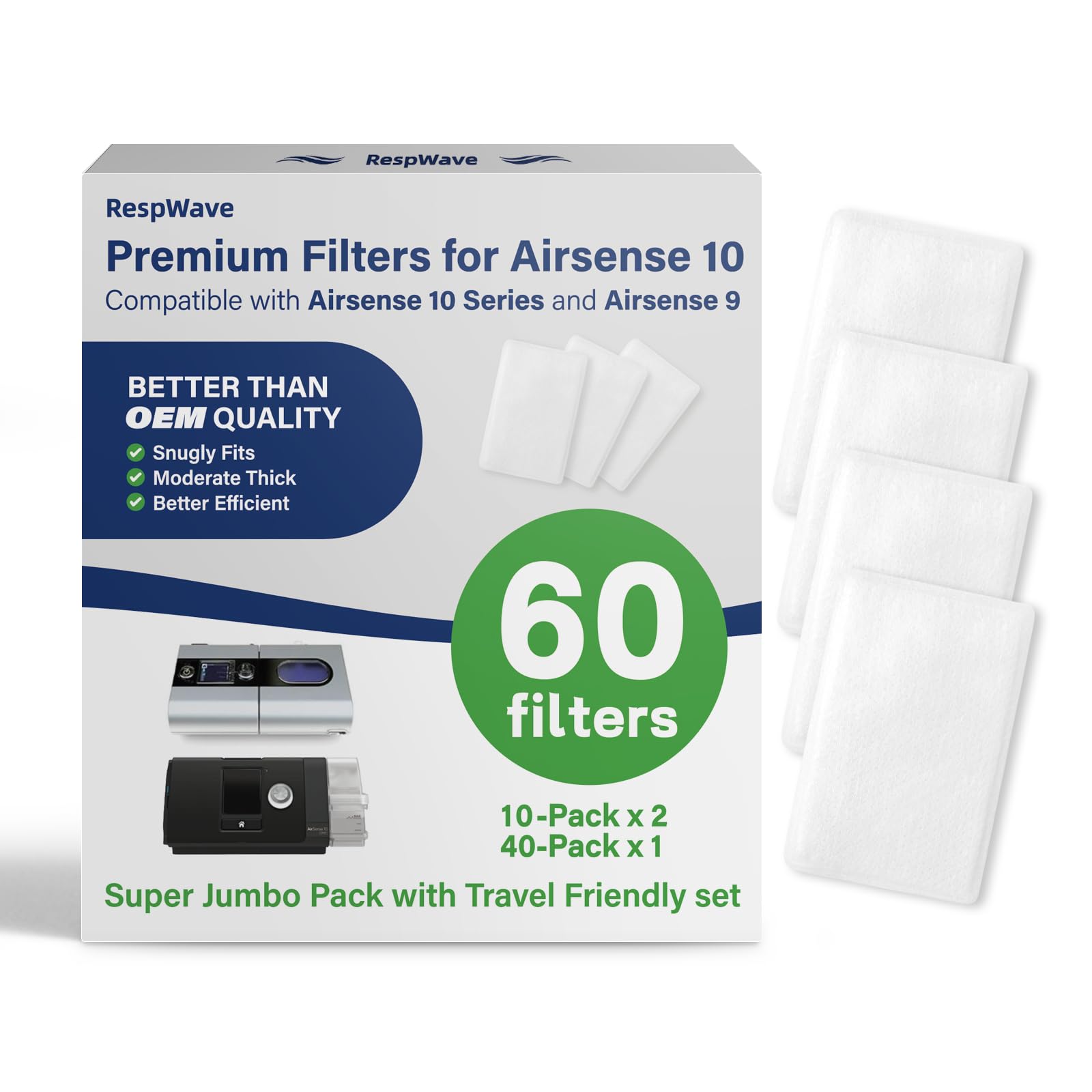 Photo 1 of RespWave 60-Pack CPAP Filters