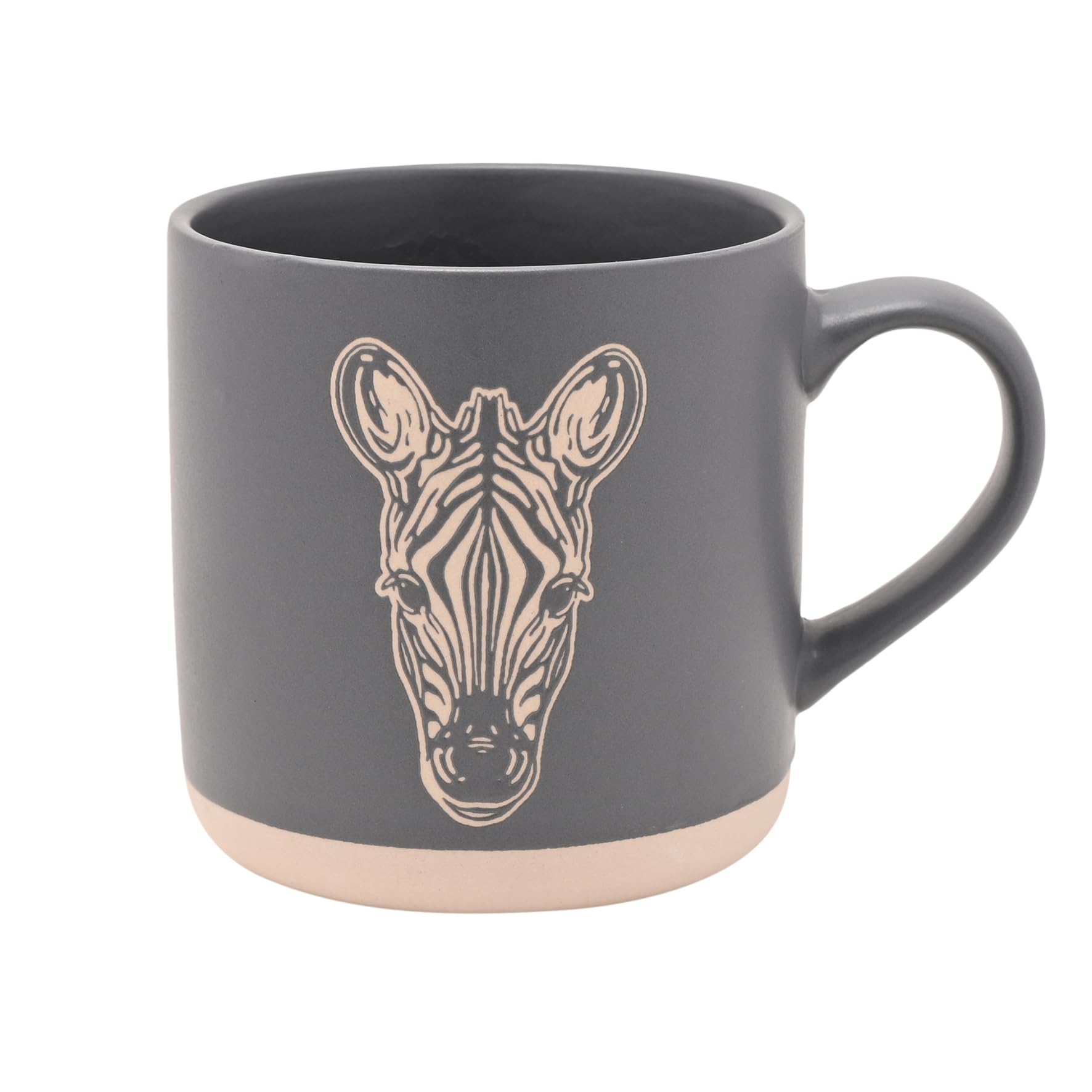 Widdop and Co Naturecraft Zebra Mug – Grey Ceramic Wax Resist Design