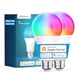VOCOlinc Smart Light Bulb Works with Apple Homekit&comma; Alexa&comma; Google Home&comma; Full Color Changing WiFi LED Bulbs&comma; 850 Lumens Dimmable Multicolor 2200K-7000K&comma; A21&comma; 9&period;5W&comma; 2 Pack