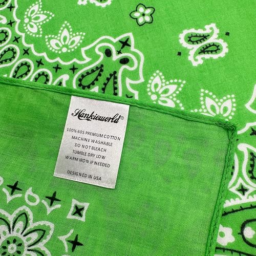 Image of Single Pack Bandanas 60s Premium Cotton Soft Thin Handfeel Large Handkerchief for Men and Women