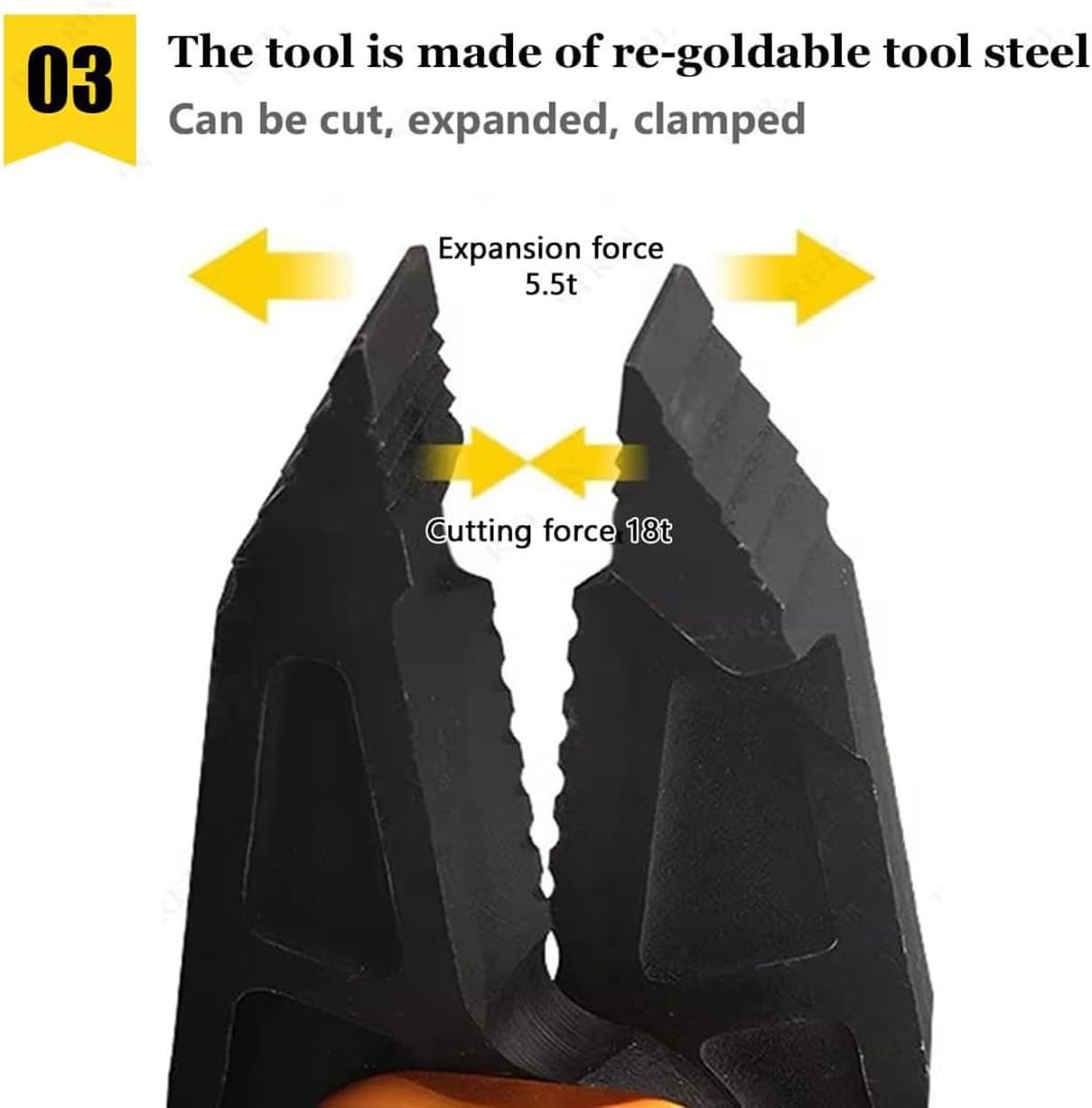 Hydraulic Spreader Stretching Pliers, Hydraulic Flange Spreader Tool with 18T Shearing Force and 5.5T Spreading Force, for Firefighting/Traffic Accident Emergency Rescue (Aluminumboxpacking)