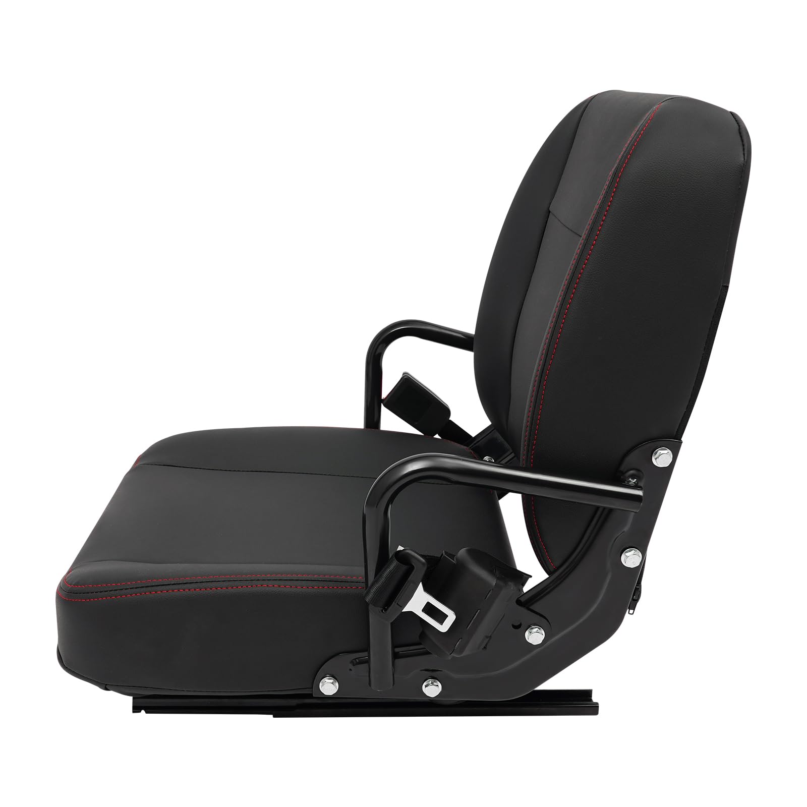 Asiento universal ajustable para carretilla elevadora, asiento de cortacésped, asiento de tractor | Asiento con respaldo ajustable y cinturón de seguridad para excavadora skid loader excavadora Dozer Telehandler