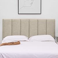Vista 27 de HAOBO Home Cabeceros tapizados plegables Queen/Full de lino con ajustes de altura