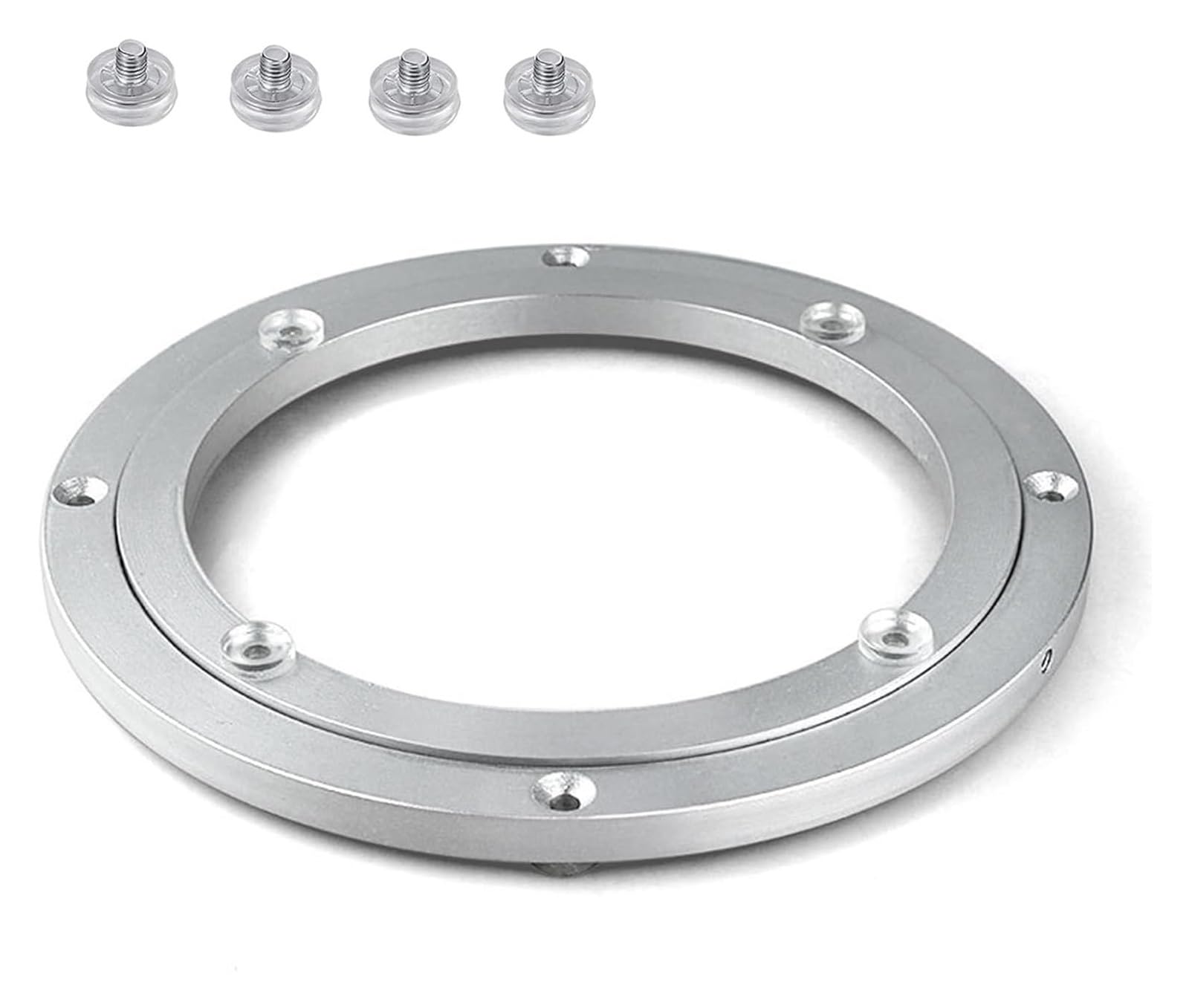 Cuscinetto girevole Lazy Susan in lega di alluminio resistente da 300 mm, accessorio per tavolo da pranzo girevole a 360°, regolabile e manuale per un'esperienza culinaria fluida
