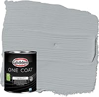 Vista 48 de Glidden Pintura interior + imprimación: gris/plata antigua, una capa, plana, 1 galón