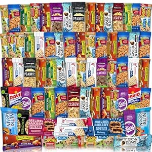 Snacks Variety Pack for Adults, (72 Count) Bars & Nuts Variety, Assorted Packaged Granola Bars, Breakfast Bars, Nuts, and Trail Mix Individual Packs – Great for Home, Lunches, Work, Office, Meetings