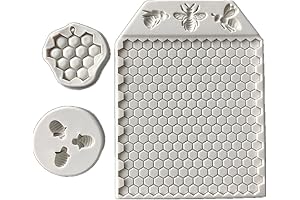 3-Piece Silicone Bumble Bee Honeycomb Baking Molds