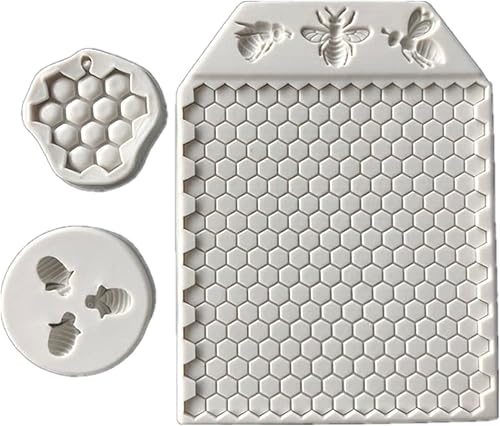 3 moldes de silicona para panales de abejorros, molde para hornear pastel de chocolate, fondant de azúcar, dulces, cupcakes, decoración de pasteles,