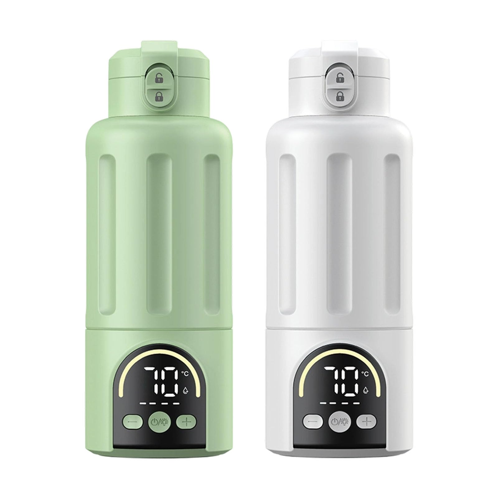 Chauffe-biberon rechargeable de 30 W pour nouveau-né et enfants - Tasse chauffante de 500 ml - Chauffe-biberon sans fil pour voyage en plein air - Chauffage de voyage - Tasse à lait