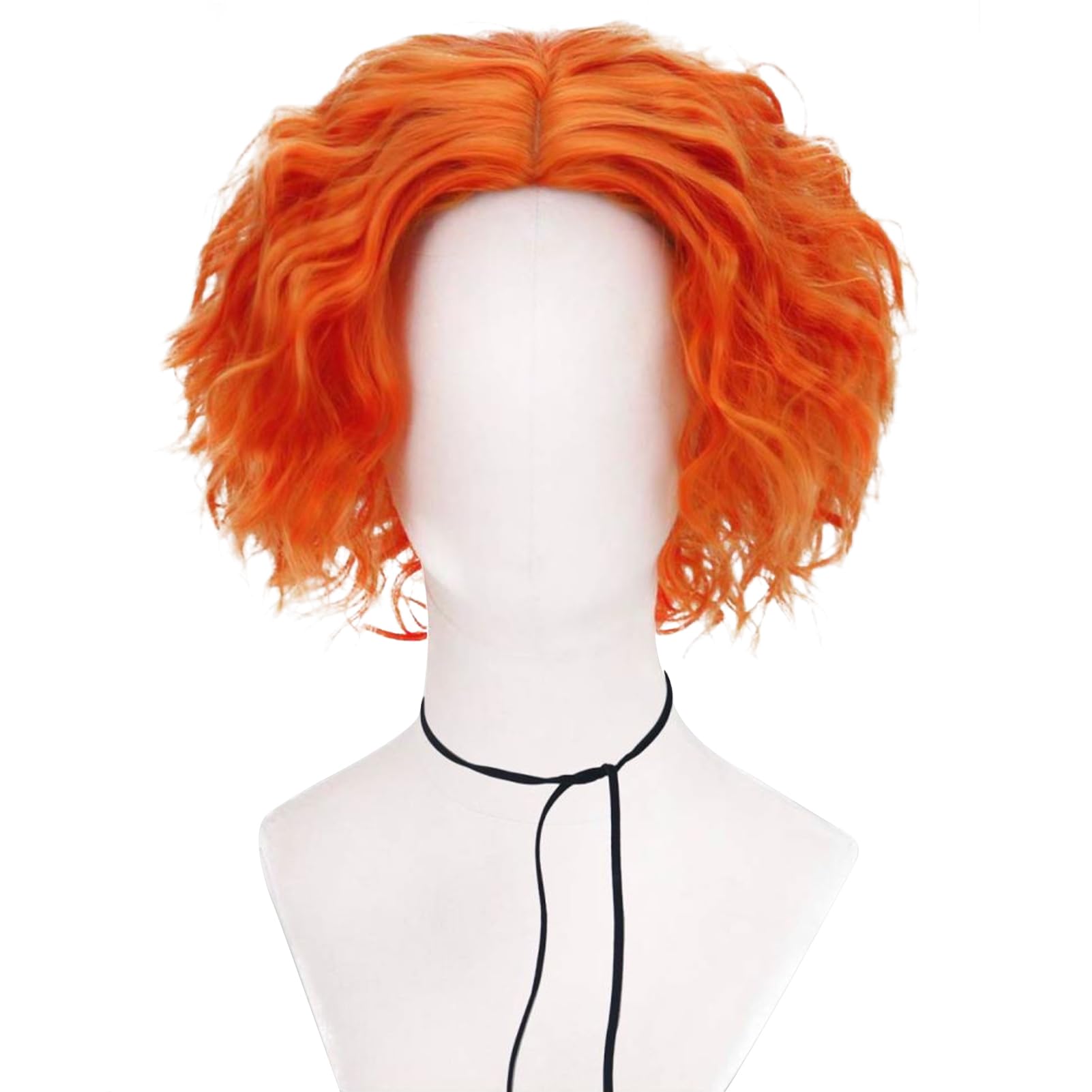 ANOGOL Gorro de pelo peluca rizada naranja para mujer, peluca corta y rizada roja para mujer, disfraz de señora Roper de los años 80, peluca de discoteca naranja corta para ANOGOL Gorro de pelo peluca rizada naranja para mujer, peluca corta y rizada roja para mujer, disfraz de señora Roper de los años 80, peluca de discoteca naranja corta para