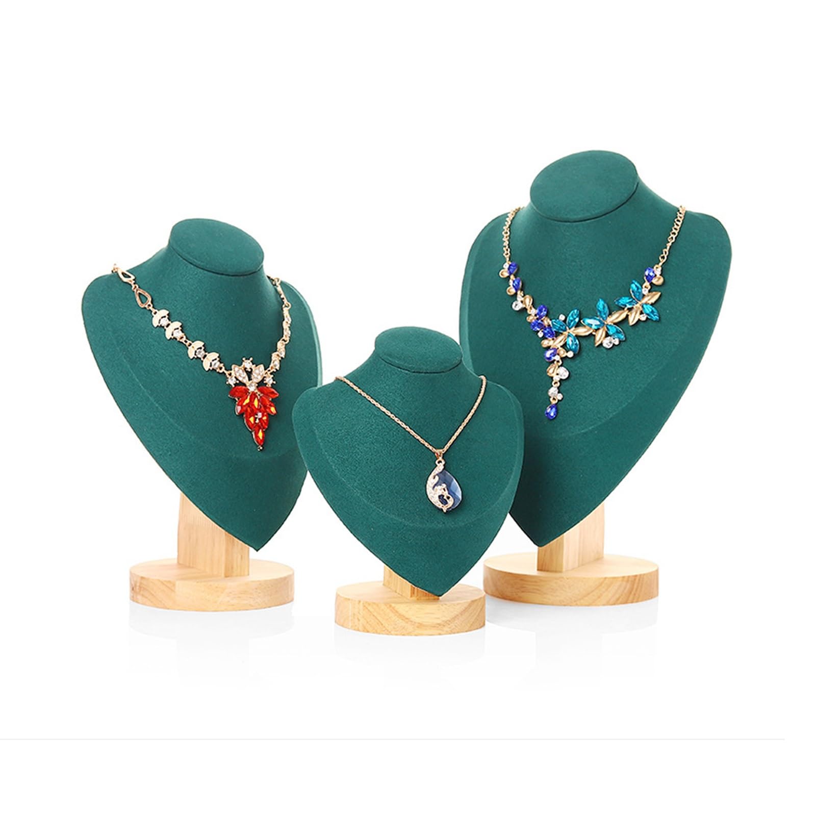 Présentoir Bijoux Colliers Elegant Green Velvet Collier Bijoux Modèle Affichage du modèle Bust avec Bust Bust Bust Bust Bust de Bustolry Bust Mannequin Présentoir à Bijoux (Size : Large)