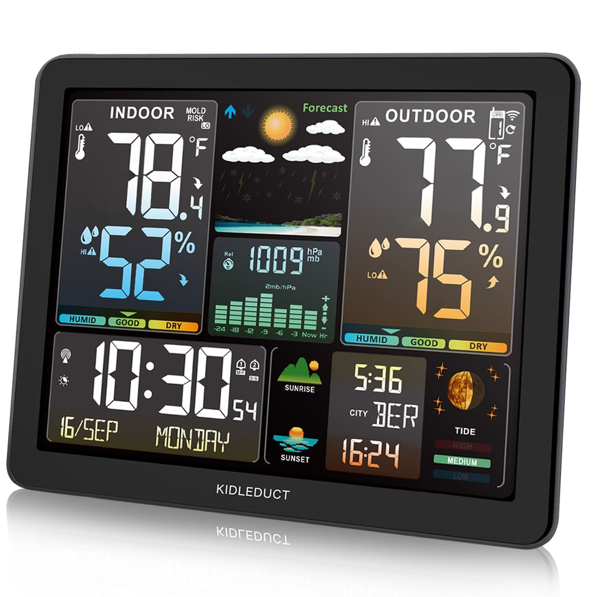 Weather Station Wireless Indoor Outdoor Thermometer, 8.5
