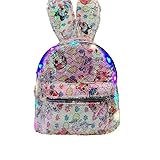 ウサギの耳の子供用バッグ2023新型LEDランニングライトのスパンコールがサプライズなお姫様のショルダーバッグ
