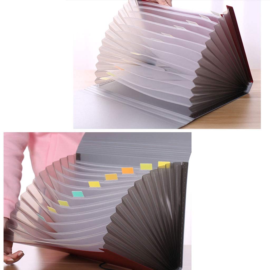 Gestionnaire de fichiers A4, Classeurs en plastique format A4 porte document Portable 12 poches-poignée en plastique extensible accordéon dossiers organisateur de fichiers