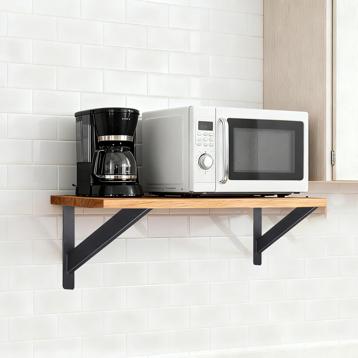 Countertop Support Brackets,12x9 inch Heavy Duty Shelf Brackets,Shelf Support Angle Brackets for Shelves, Wall Mount Shelving Bracket for Granite, Wood, Concrete