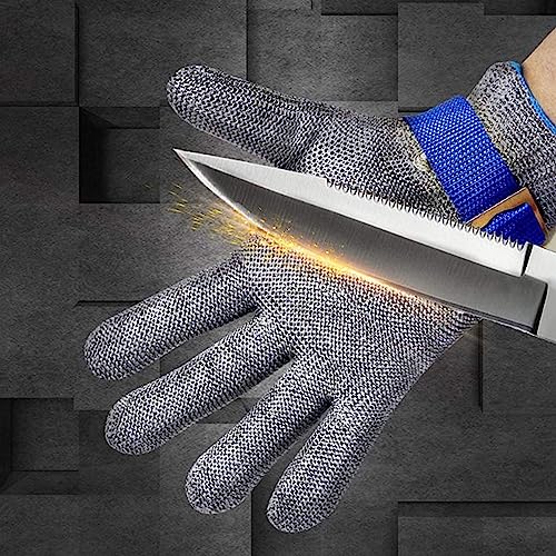 Guantes anticorte de acero inoxidable 316 talla L para cocina y jardín, pack de 3 unidades 3