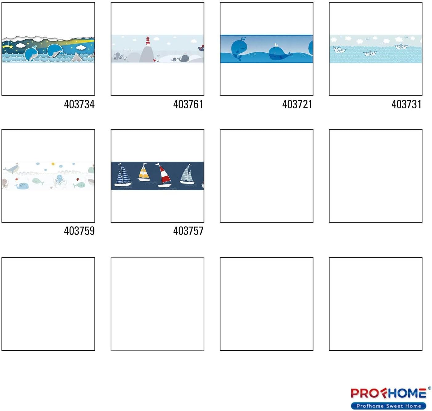 Animal Pattern Wallpaper Wall Profhome 403734-GU self-Adhesive Border Slightly Textured with Animal Pattern matt Blue Yellow red White 0.75 m2 (8.07 ft2)