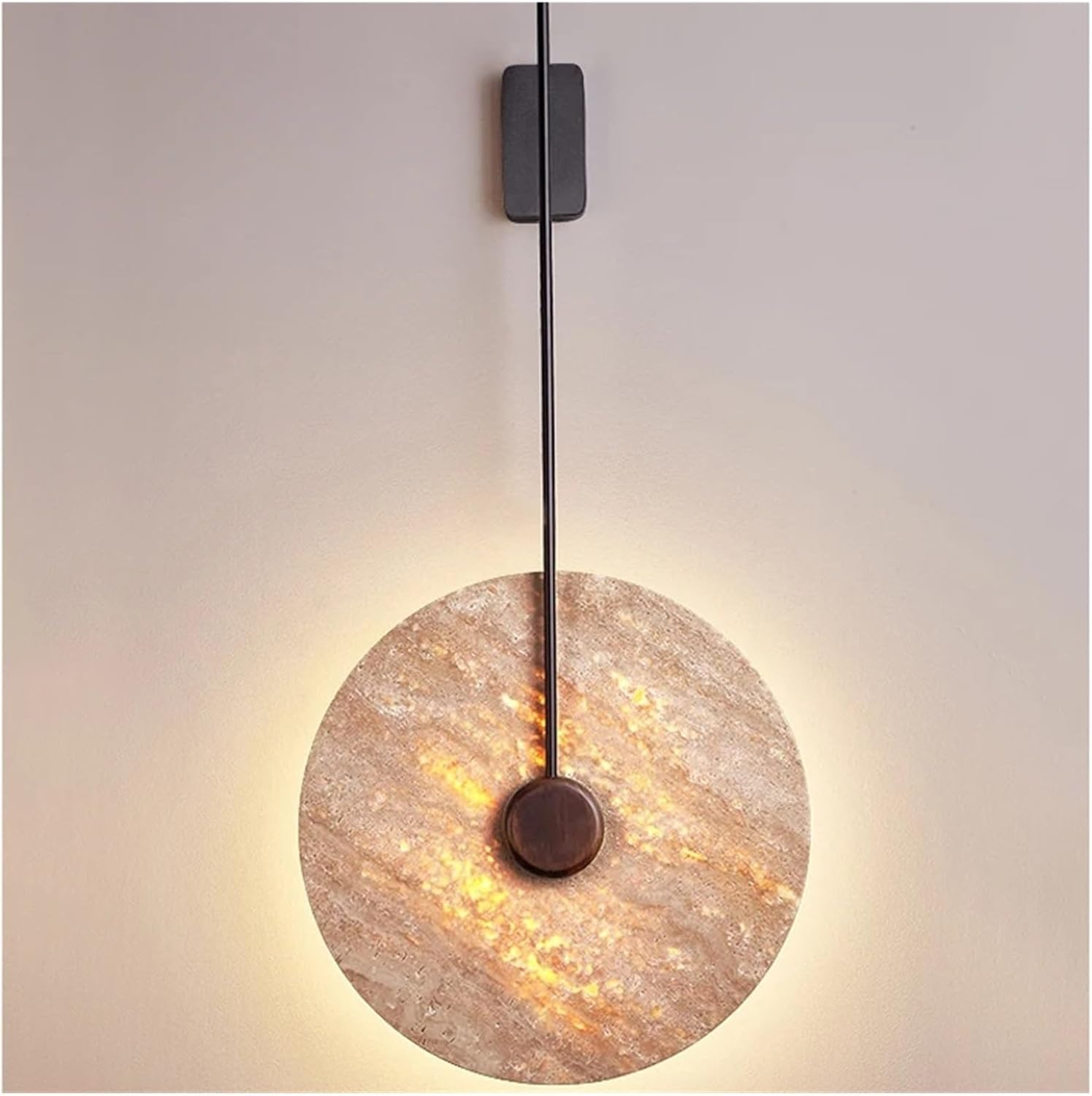 Modern Personalized Sunset Atmosphere Home Decoration Marble Wall Lamp European Gold Copper Luxury Residential Apartment Lights,Black