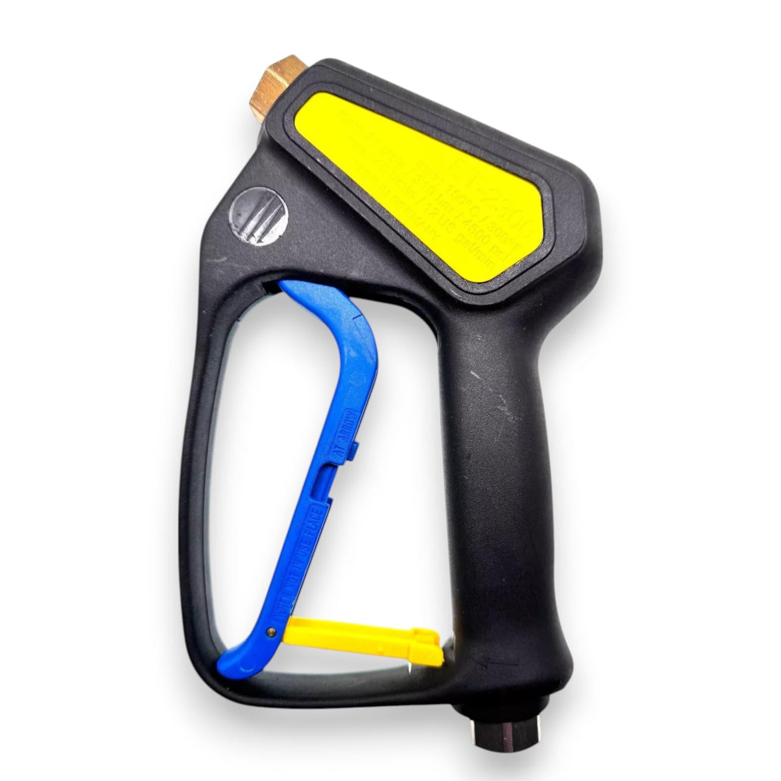 M&M Smartek Pistola de alta presión ST-2300 – Entrada 3/8" IG, salida 1/4" IG – Máx. 310 bar / 4500 psi – Hasta 150 °C – 45 l/min – Accesorios profesionales para limpieza a presión