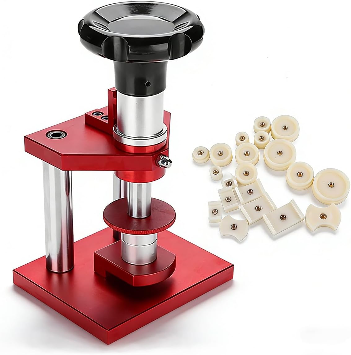 HANYAUKU Watch Press, Watch Back Case Cover Press Tool with 20 Dies Set, Watch Repair Tools for Watchmaker Repairing