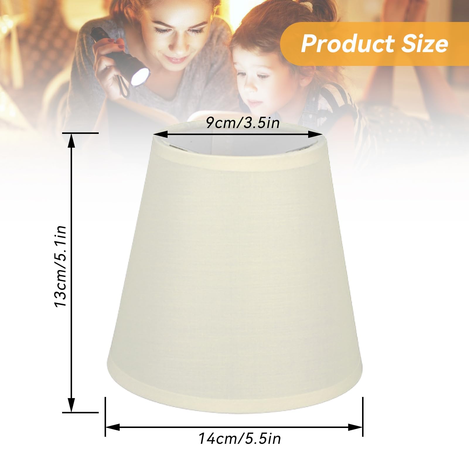 Kleiner Stoff-Lampenschirm Clip-on - 14cm Grüner Schirm Für Kronleuchter