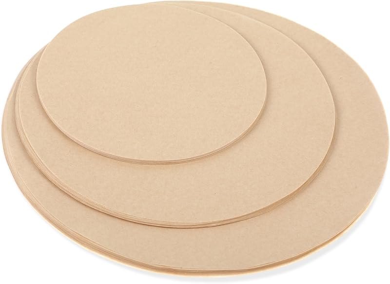 150 hojas de papel de pergamino redondo para hornear, papel de pergamino de 6, 8, 10 pulgadas para revestimientos de moldes para pasteles, papel de pergamino precortado antiadherente para galletas, vaporizador, parrilla, molde para pizza, molde desmontable para hornear