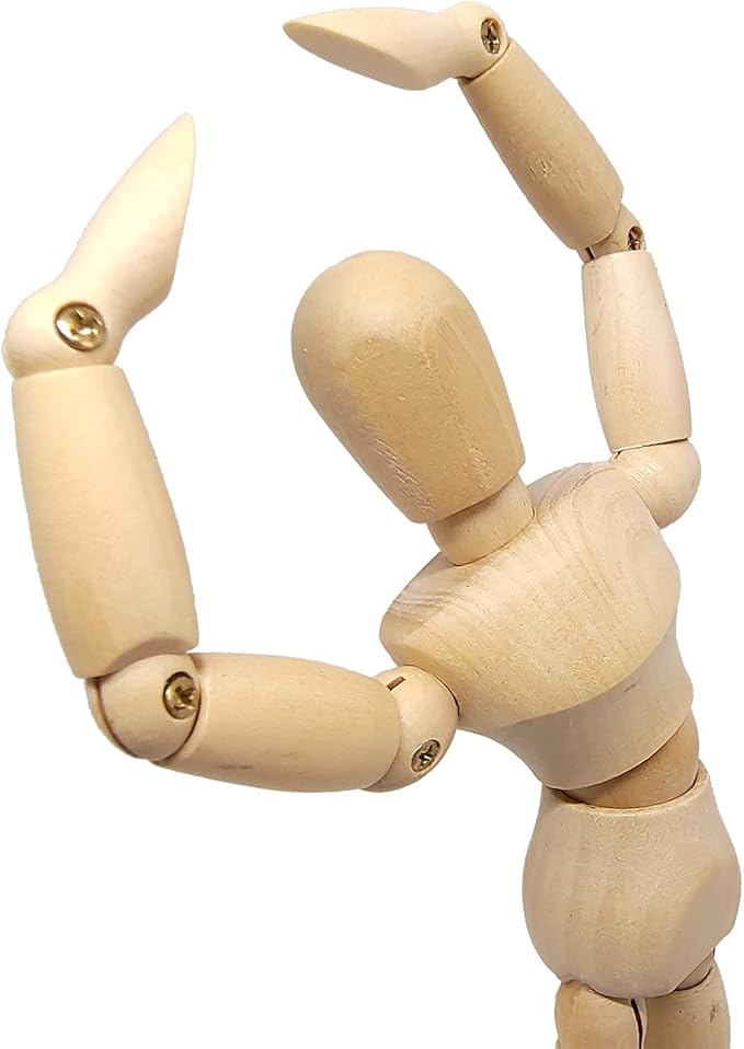 Maniquí de Madera Articulado para Dibujo - 12 Pulgadas miniatura 7