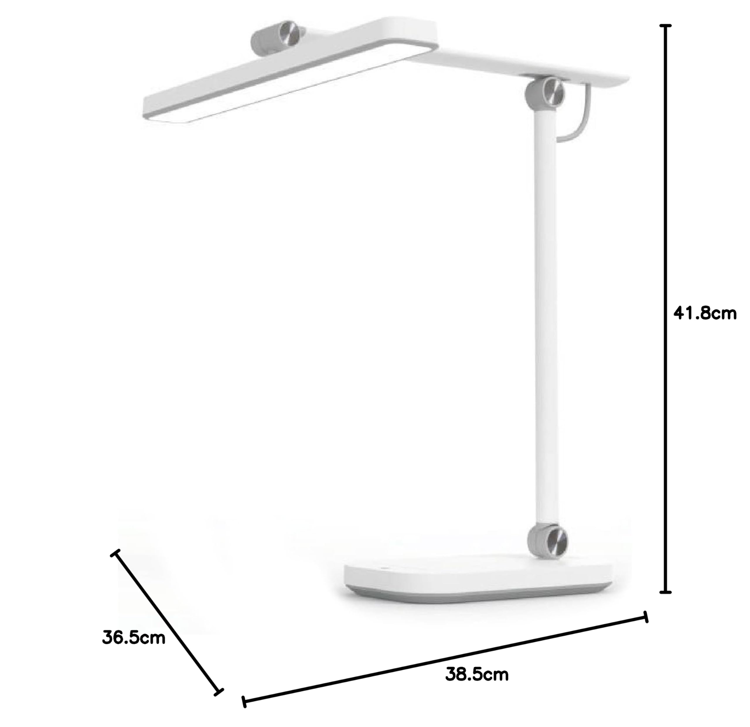 Unilux LED Schreibtischleuchte Pureline weiss, dimmbar, Helligkeitssensor und Gelenkarm