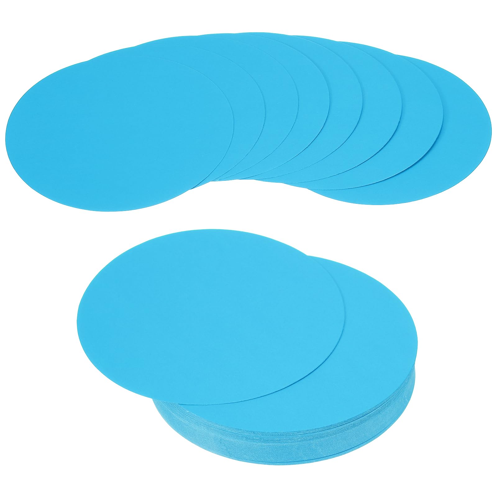 PATIKIL 72 Sheet Circle Card Stock, 6 Inch Round Cutouts Paper Thick Cardstock Coaster for DIY Craft Projects Printing Supplies Bulletin Board Decor, Sky Blue