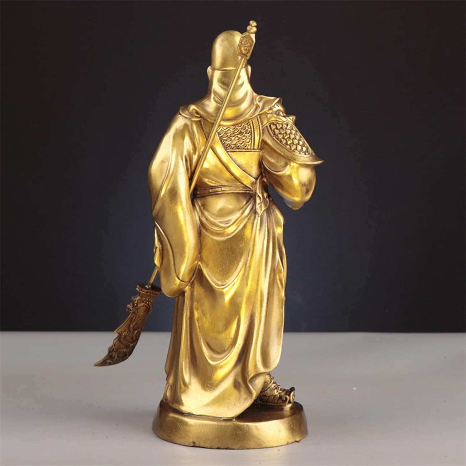 関羽像 武財神 関雲長 関帝像 関公像 仏像 神像 銅製