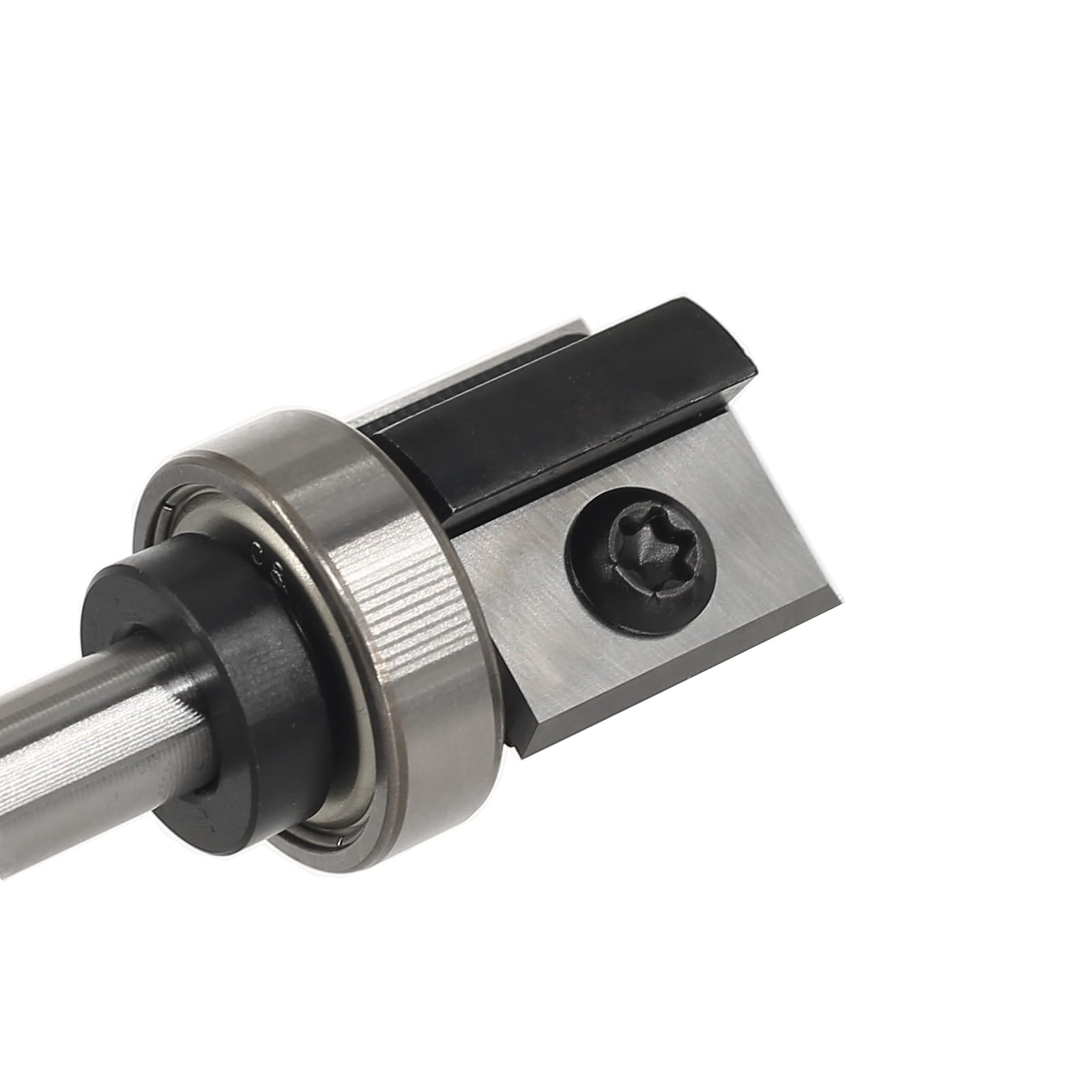 Fraise à affleurer à plaques réversibles - Tige de 8 mm - Lame en métal dur interchangeable sur 4 côtés - Fraise à affleurer avec roulement à billes - Fraise à bois pour le travail des bords