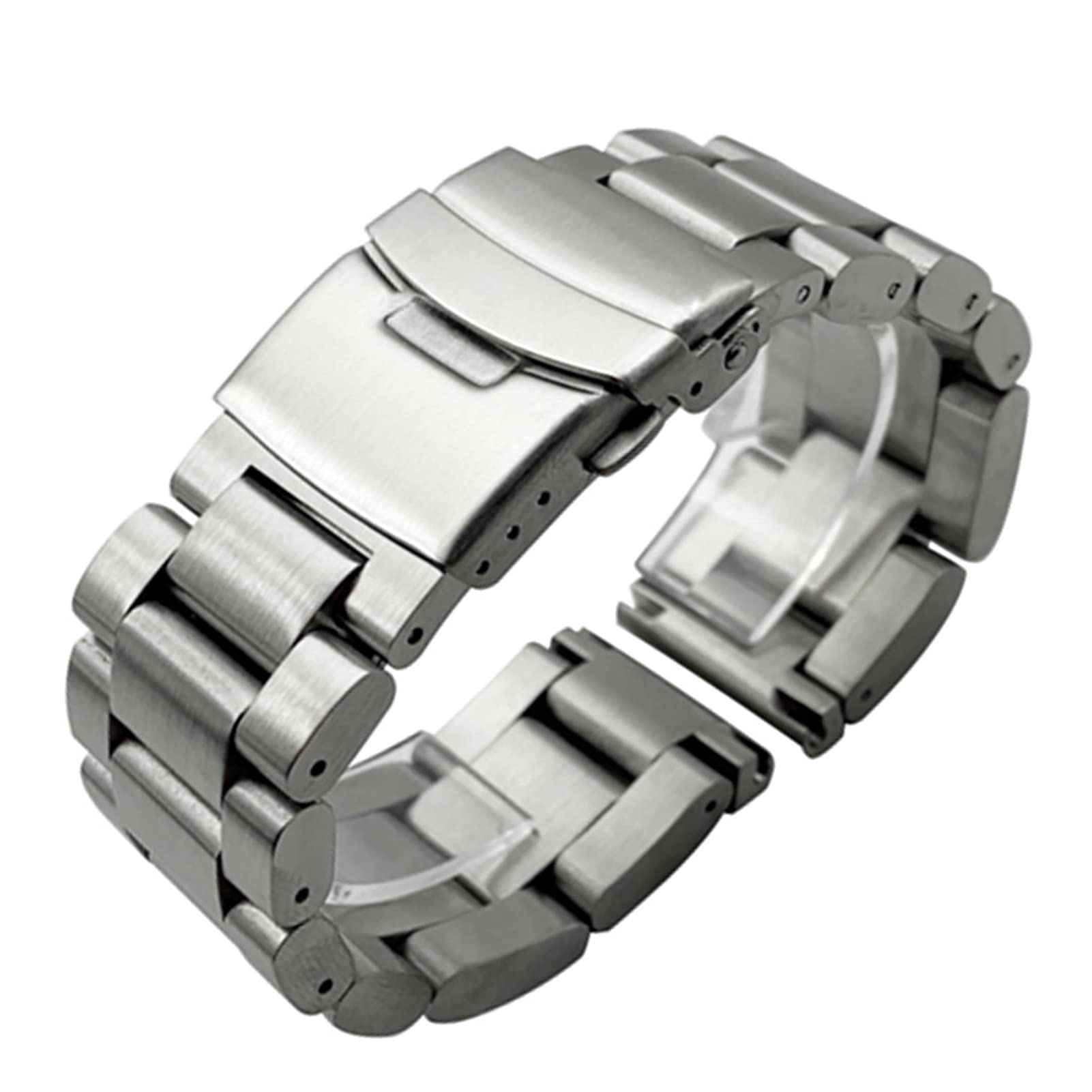 Szybkozłączny Pasek Do Zegarka Ze Stali Nierdzewnej, Odporny Na Odciski I | 22-26 Mm Uniwersalny, Solidny, Pogrubiony Metal, W Zestawie Narzędzia Montażowe (Silver 26mm)