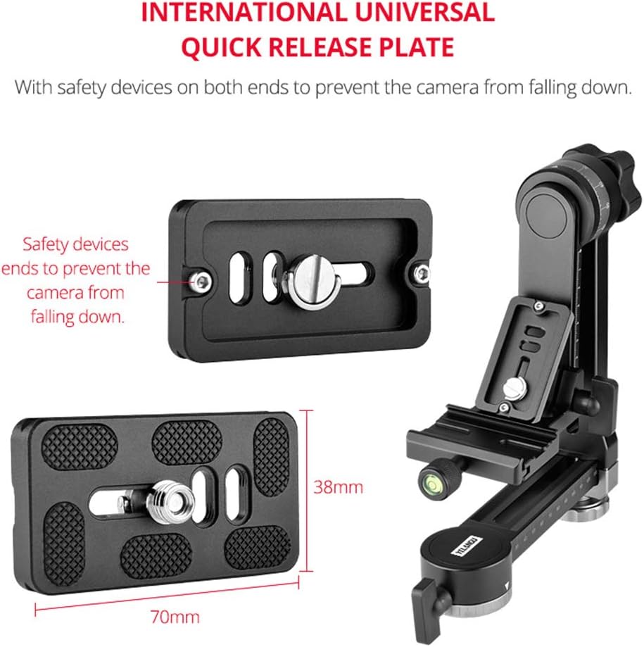 Limited Stock Professional 360 Swivel Panoramic Gimbal Tripod Head with 100mm Movable Horizontal Axis, Arca-Swiss Standard QR Plate,Bubble Level for DSLR Camera Canon Nikon Panasonic