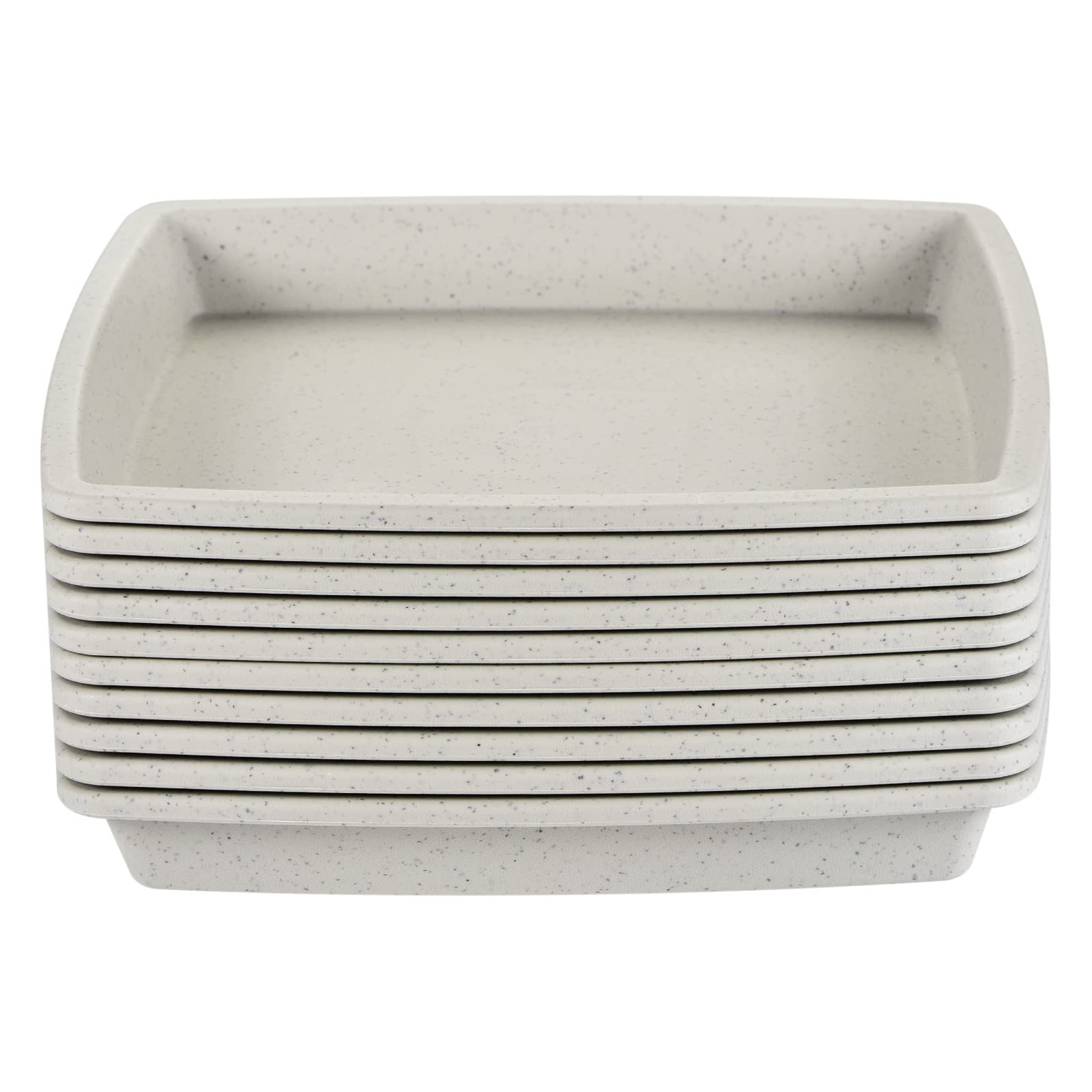 10 Paquete Maceta Platillos - Plástico Cuadrado Maceta Goteo Bandeja Aplicar a Exteriores/Jardín (6 Pulgadas, Gris)