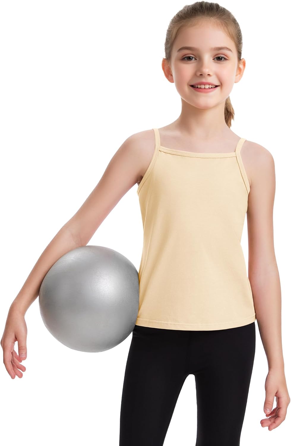 Auranso Girls Undershirts Toddler Cami Camisole Adjustable Straps Sleeveless Cotton Tank Tops for Girls - Image 7