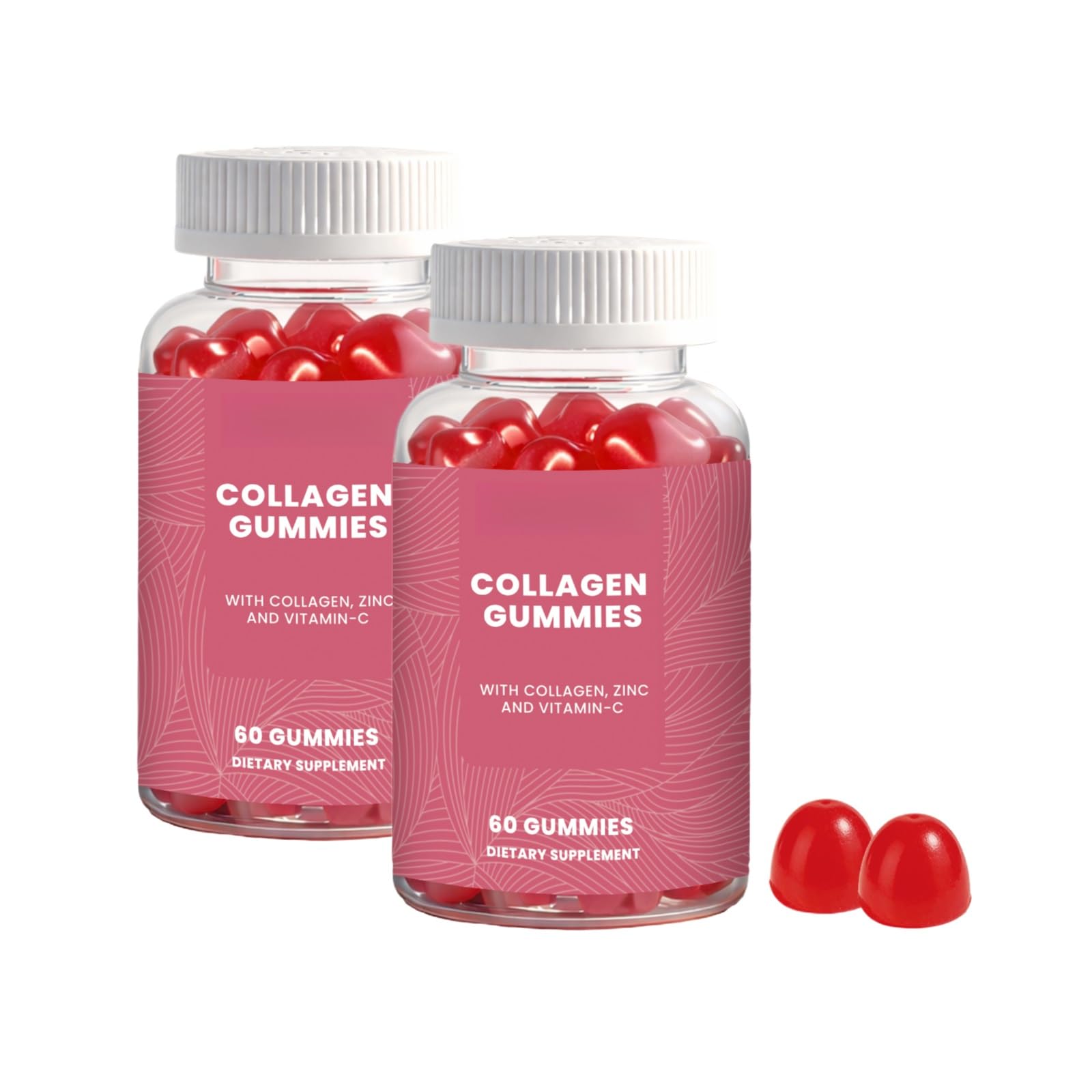 Gomitas De Colágeno Con Vitamina E: Elasticidad La Piel Y Apoyo Antioxidante, Suplemento Masticable Nutrición Diaria, Sabrosos Sabores Frutas(2PCS)