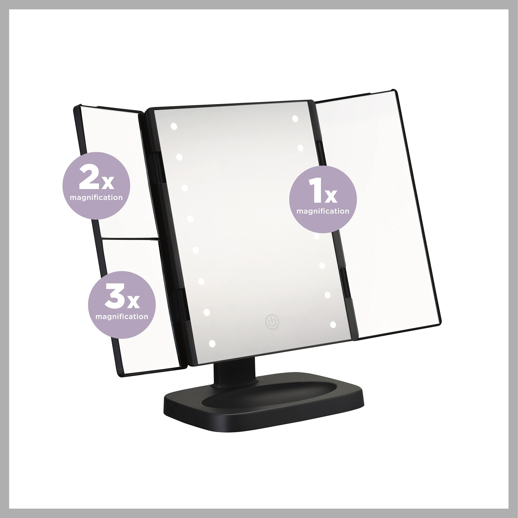 Amazon.co.jp: Conair Reflections 3パネルLEDライト付き化粧台メイク