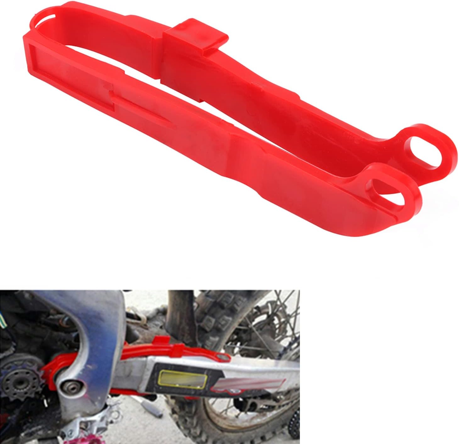 Motorcycle Red Plastic Chain Slider Guide Protector for XR250R 1991-2004 XR400R 1996-2004 XR600R 1991-2000 XR650L 1993-2024