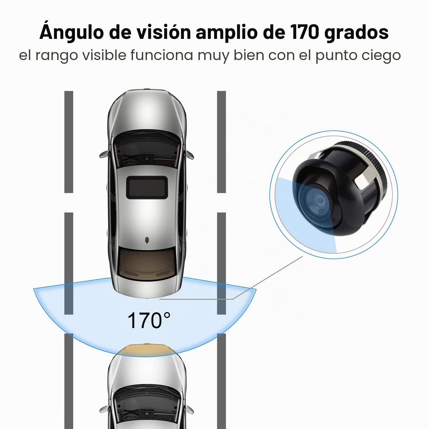 CICMOD Cámara de Visión Trasera Universal CCD Cámara de Marcha Atrás Cámara de Reserva de Coche
