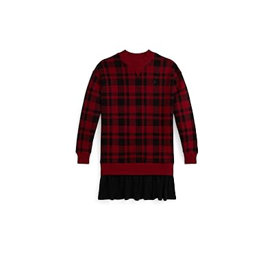 Polo Ralph Lauren Kids Buffalo Check Fleece Dress (Big Kid) Girl