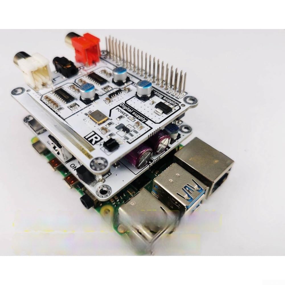 Decodificador de audio HiFi para Raspberry Pi 4B Dual ES9023 I2S, interfaz 192 kHz, 24 bits, tarjeta de sonido de alta resolución, tarjeta de expansión