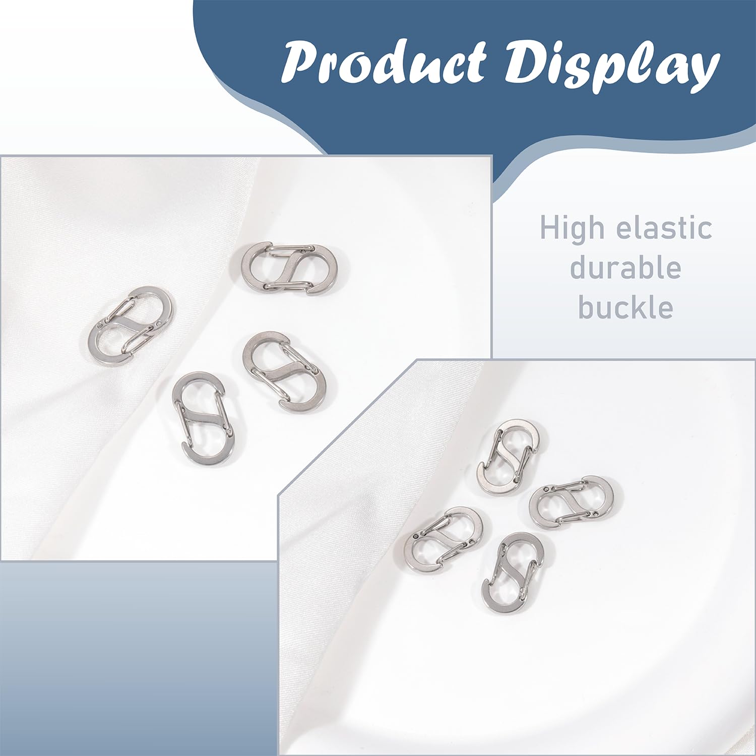 10 stuks dubbele opening-verkortingssluiting, roestvrij staal, S-Lock- armband-verbindingsstuk, halsketting-clip voor oorbellen, armbanden, halskettingen, hangers, sieraden, knutselen, doe-het-zelf