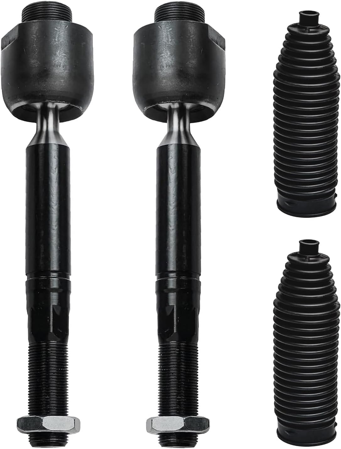 Detroit Axle - Front Inner Tie Rods Kit for 2007-2019 Toyota Tundra, 2008-2019 Sequoia, Inner Tie Rod Ends + Rack and Pinion Boots 2009 2010 2011 2012 2013 2014 2015 2016 2017 2018 Replacement