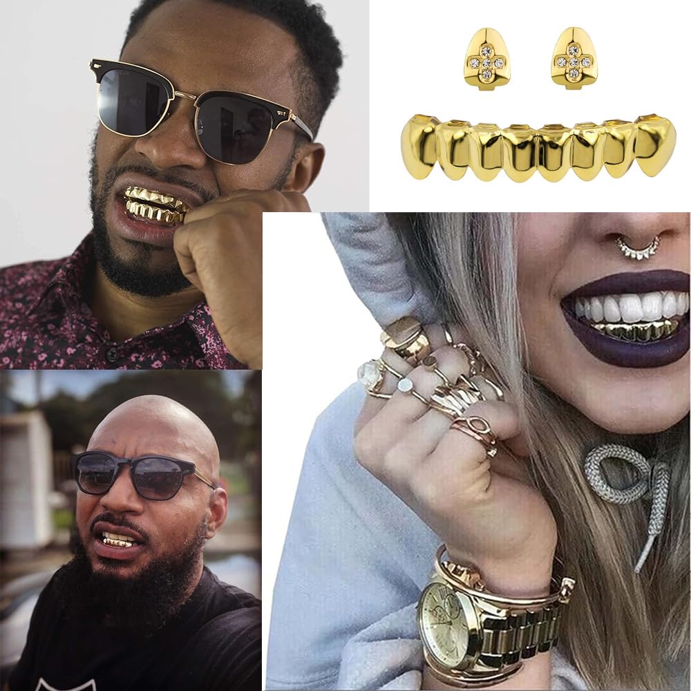 SSyang Dental Grills, Hip Hop Teeth Grills Fake Punk, 18K Hip Hop Teeth - Image 3