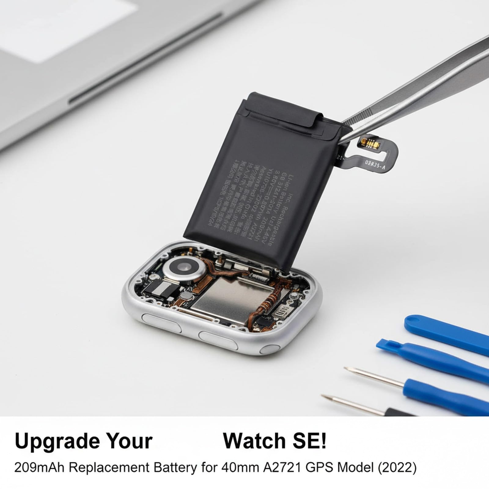 Capacità 209 mAh batteria di ricambio per orologio SE40mm con set di cacciaviti incluso Batteria di ricambio Smartwatch