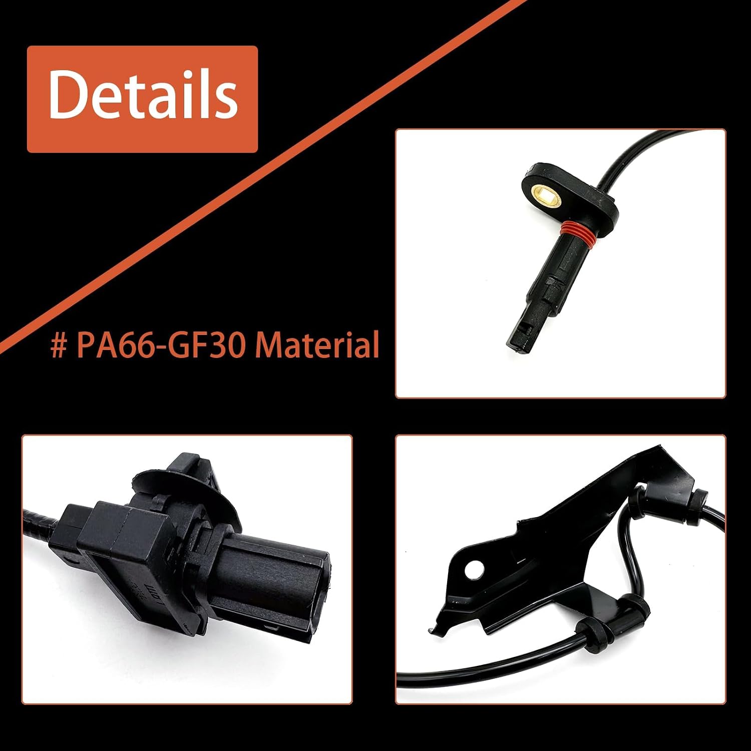 ABS Wheel Speed Sensor Front Left Driver Side Compatible for Select Acura/Honda Models, 2007-2013 MDX, 2010-2013 ZDX, 2009-2015 Pilot