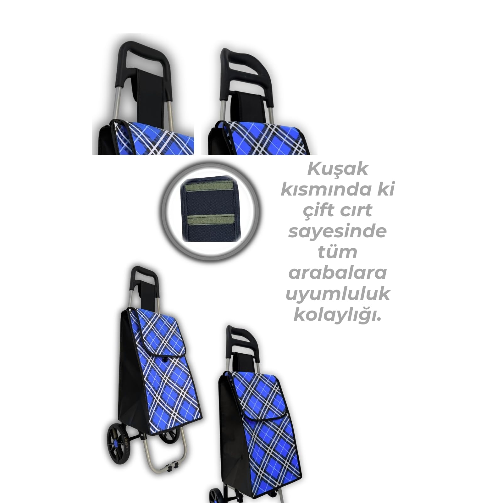 Pazar Arabası Yedek Çantası (mavi)
